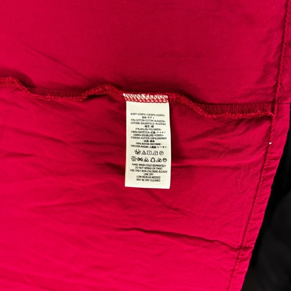 Women’s Free People Red Cotton Nylon Floral Back Zip Sleeveless Mini Dress Small - Picture 3 of 4